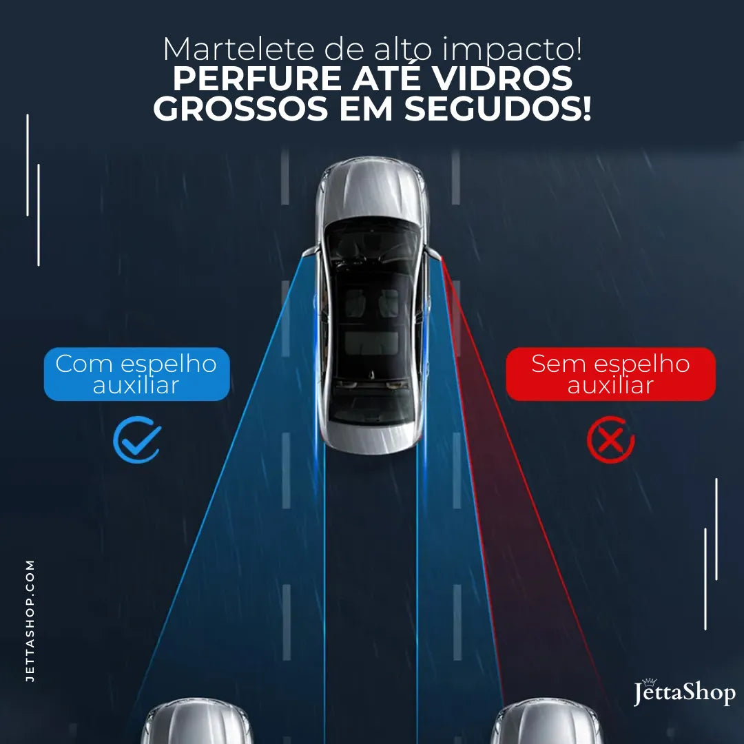 (PAGUE 1 LEVE 2) Protetor de Retrovisor contra Chuvas com Mini Espelho Convexo - Jetta TapeGlass™