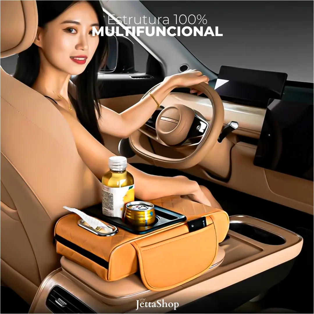 Jetta RestPro™ - Apoio de Braço Em Couro Automotivo com Design Multiuso {PROMOÇÃO DE LANÇAMENTO}