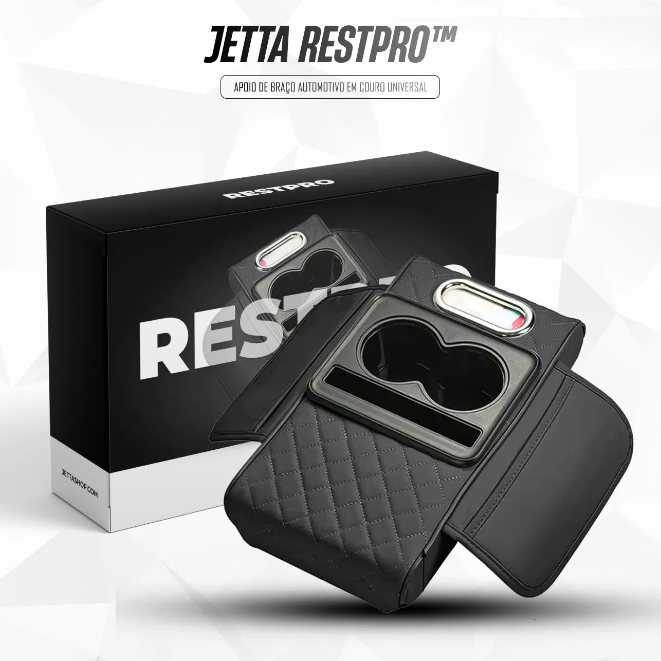Jetta RestPro™ - Apoio de Braço Em Couro Automotivo com Design Multiuso {PROMOÇÃO DE LANÇAMENTO}