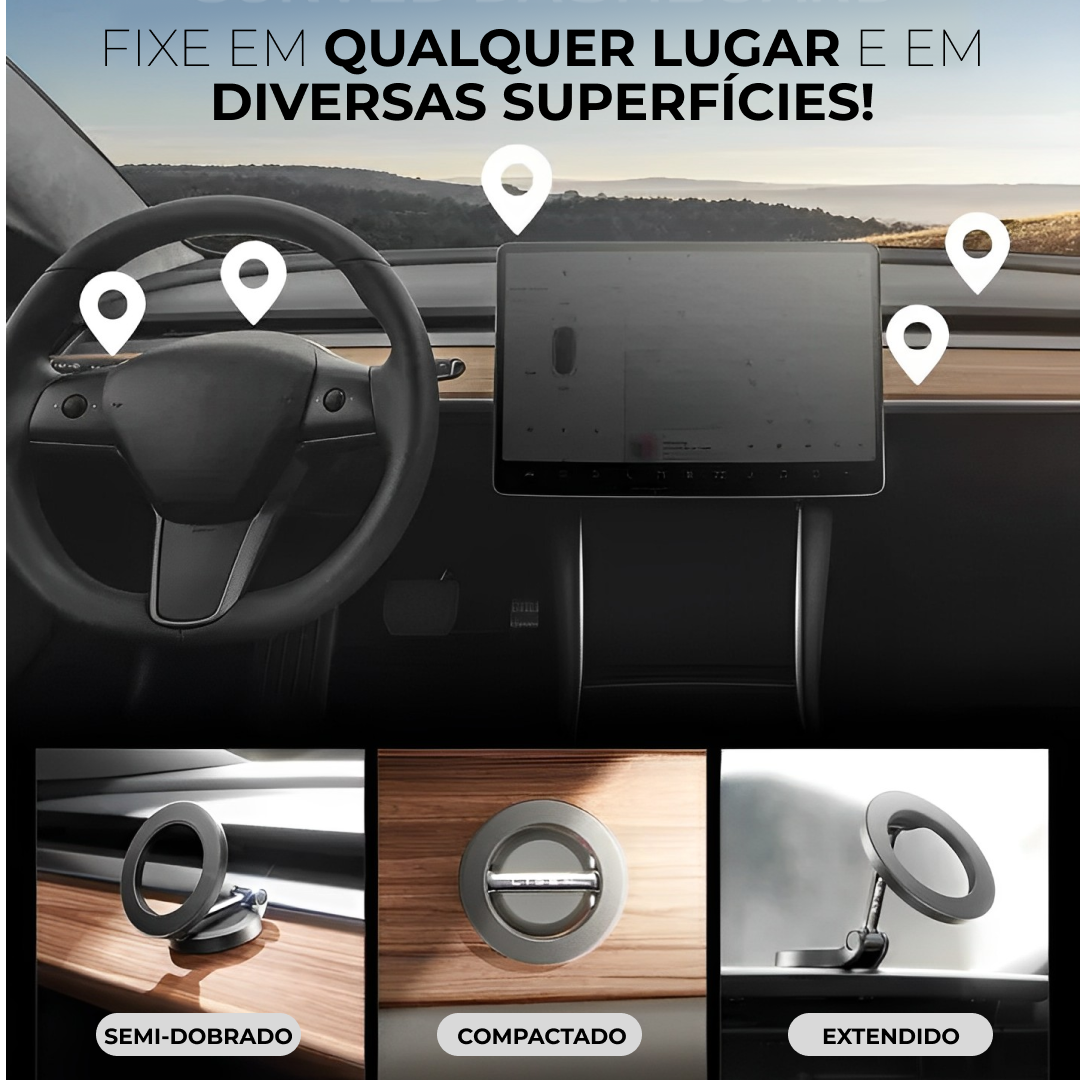 Suporte Automotivo de Celular Magnético - Hold360º™️ (BRINDE EXCLUSIVO + FRETE GRÁTIS)