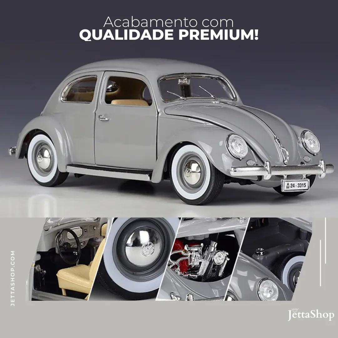 JettaMini's™ - Miniatura Fusca 1955 1:18 [MODELO EXCLUSIVO]