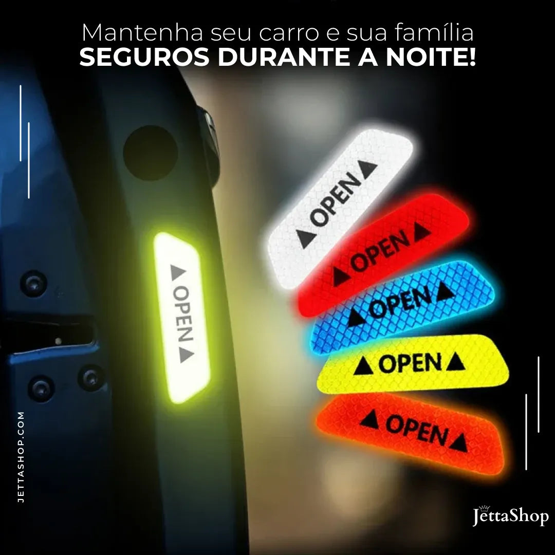 [COMPRE 4 LEVE 8] Adesivos Refletivos para Portas Automotivo - Jetta StickDoor™