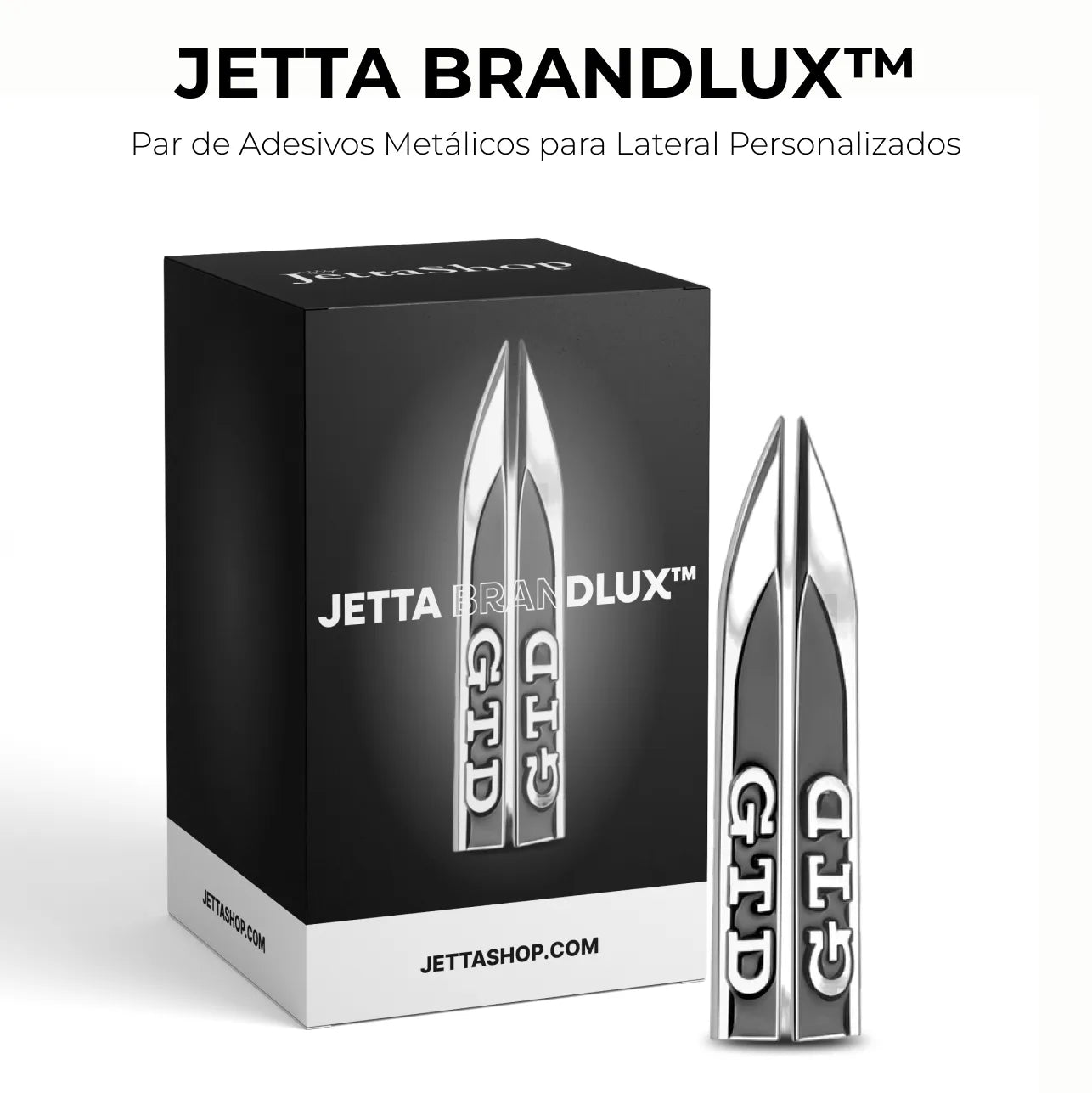 Par de Adesivos Metálicos para Lateral Personalizados - Jetta BrandLux™
